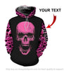 Skull Gift Personalized Purple Pink Skull Unisex Hoodie 3d Skull Hoodies 3d Skull Print Pocket Hoodie