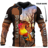 Personalized Rooster On The Farm  Straw Barn Unisex Hoodie Gift For Farmer
