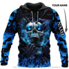 Skull Gift Personalized Blue Eyes Screaming Skull Unisex Hoodie 3d Skull Hoodies 3d Skull Print Pocket Hoodie