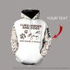 Gift For Horse Lover I Like Horses And Dogs Personalized Unisex Hoodie Gifts For Dog Lovers