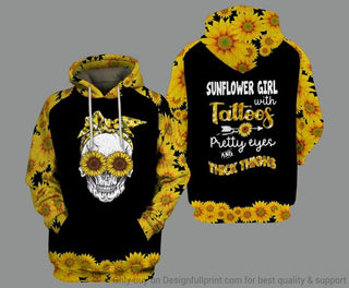 Gift For Hippie Black Sunflower Girl Unisex Hoodie LH