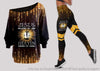 Gift For Christian Jesus Because Of Him Heaven Knows My Name Off Shoulder Long Sleeves Top and Leggings Set HG