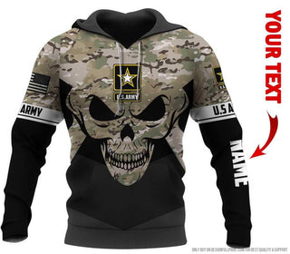 Skull Gift Gift For Army Army Multicam Combat Flag New Armed Force Skull Personalized Hoodie Unisex Size