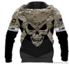 Skull Gift Gift For Army Army Multicam Combat Flag New Armed Force Skull Personalized Hoodie Unisex Size