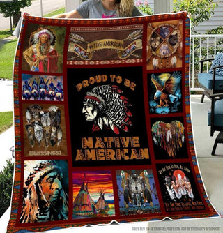 Gift For Native American Proud To Be Native American Blanket HG