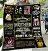 Gift For Army Gift For Mom Army Proud Army Mom Sherpa Blanket LN