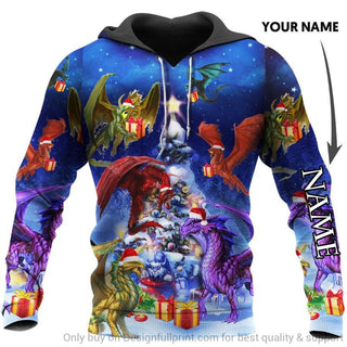 Gift For Dragon Lover Dragon Xmas Christmas Personalized Unisex Hoodie
