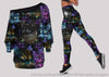 Colorful Cat Off Shoulder Long Sleeves Top and Leggings Set Gifts For Cat Lovers