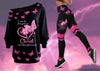 Pink Breast Cancer Awareness I Can Do All Things Through Christ Who Strengthens Me Off Shoulder Long Sleeves Top and Leggings Set HG