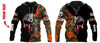 Skull Gift Gift For Hunting Lover Personalized Camo Deer Hunting American Flag Skull Us Unisex Hoodie HG
