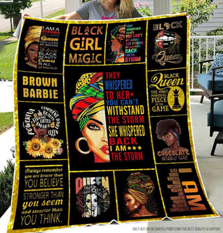 Black Pride African American Black Girl Magic Blanket HG Black And Proud 365