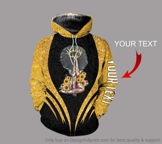 Black Pride Yellow Black Queen Personalized Unisex Hoodie LN Black And Proud 365