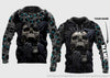 Skull Gift Multi Types Personalized Pullover Zipup Hoodie Sweatshirt Unisex Size Teal Eyes Screaming Skull