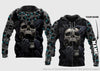 Skull Gift Multi Types Personalized Pullover Zipup Hoodie Sweatshirt Unisex Size Teal Eyes Screaming Skull