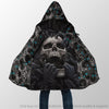 Skull Gift Teal Eyes Screaming Skull Long Coat