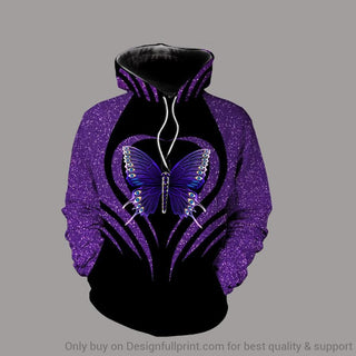 Gift For Butterfly Lover Butterfly Gifts Purple Butterfly Hoodie Beautiful Butterfly Unisex Pullover Hoodie