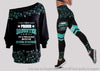 Gift For Mom My Daughter Is Awesome Dental Hygienist Off Shoulder Long Sleeves Top and Leggings Set LN