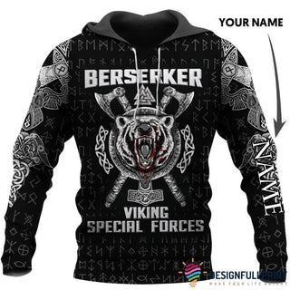 Gift For Viking Lover Berserker Viking Special Forces Personalized Unisex Hoodie HG