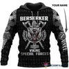 Gift For Viking Lover Berserker Viking Special Forces Personalized Unisex Hoodie HG
