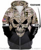Gift For Army Personalized Army Zipup Hoodie