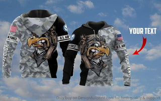 Gift For Army Personalized US Air Force Eagle US Unisex Hoodie LN