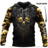 Skull Gift Yellow Eyes Skull Lava Personalized Unisex Hoodie