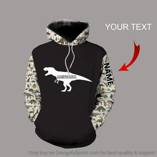 Gift For Grandma Grandmasaurus Dinosaur Hoodie Set For Adult And Kid Unisex Size
