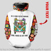Gift For Hippie Personalized Flower Peace Hippie On A Dark Desert Highway US Unisex Size Hoodie