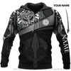 Gift For Viking Lover Viking Patterns Odin Viking Personalized Unisex Hoodie LN