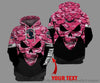 Skull Gift Gift For Veteran Lover Personalized Pink Skull Female Veteran US Unisex Size Hoodie LN