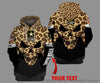 Skull Gift Gift For Army Personalized Leopard Army Skull Unisex Size Hoodie LN