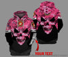 Skull Gift Gift For Army Personalized Pink Skull Marine Corps US Unisex Size Hoodie