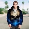 Skull Gift Skull Blue Lighting Unisex Zip Up Hoodie 021