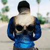 Skull Gift Skull Blue Lighting Unisex Zip Up Hoodie 021