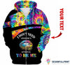 Gift For Hippie Hippie I Dont Need Anyones Approval To Be Me Personalized Zip Up Hoodie HG