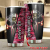 Skull Gift Gift For Army Personalized Pink Army Skull Tumbler LN