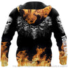 Skull Gift Gift For Army Personalized Fire Army Skull Unisex Size Hoodie LN
