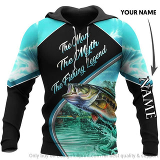 Fishing Gifts Multicolor The Man The Myth The Fishing Legend Personalized Unisex Hoodie
