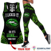 420 Day Gift For Hippie Pot Leaf I Licked It So Its Mine Personalized Tank Top And Leggings Set HG