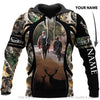 Gift For Hunting Lover Gift For Dad Brown Deer Hunting Dad And Son Personalized Adult and Kid Hoodie Set Unisex Size LH dadson