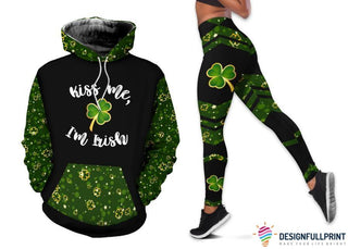 Irish Shop Kiss Me I'm Irish Unisex Hoodie With Pants Set NHD