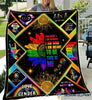 Pride Gift For LGBT LGBT I Am Brave I Am Bruised I Am Who I Am Meant To Be This Is Me Sherpa and Quilt Blanket HG