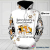 Behind Every Good Woman Are A Lot Of Cats Personalized Unisex Hoodie Gifts For Cat Lovers