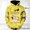 Yellow Behind Every Good Woman Are A Lot Of Cats Personalized Unisex Hoodie Gifts For Cat Lovers