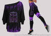Tarot Reading Kinda Girl Off Shoulder Long Sleeves Top and Leggings Set