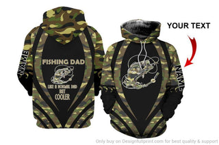 Fishing Gifts Gift For Dad Fishing Dad Like A Normal Dad But Cooler Personalized Unisex Hoodie