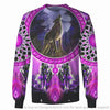 Gift For Native American Gift For Wolf Lover Native American Wolf Pullover Hoodie or Zipup or Long Sleeve Shirt Unisex Size
