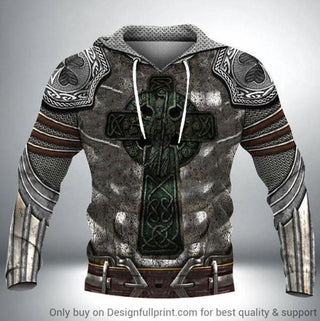 Irish Shop Skull Gift Irish Armor Knight Warrior Chainmail Unisex Hoodie LN