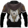 Gift For Native American Gift For Wolf Lover Personalized Wolf Native US Unisex Size Hoodie