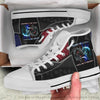 Gift For Viking Lover Gift For Wolf Lover Gift For Dragon Lover Heart Of A Wolf Soul Of A Dragon High Top Canvas Shoes WD